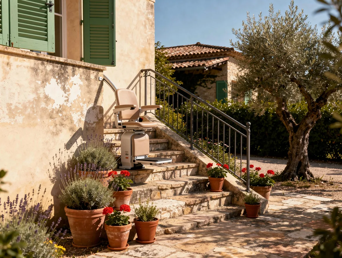 monte-escalier dans une maison du secteur de Fréjus